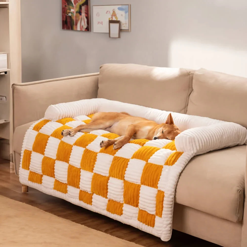 PawHaven Plush Dog Bed – Soft Couch & Cushion for Large Dogs and Cats