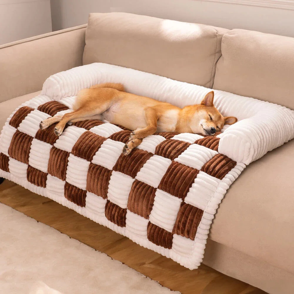 PawHaven Plush Dog Bed – Soft Couch & Cushion for Large Dogs and Cats