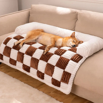 PawHaven Plush Dog Bed – Soft Couch & Cushion for Large Dogs and Cats