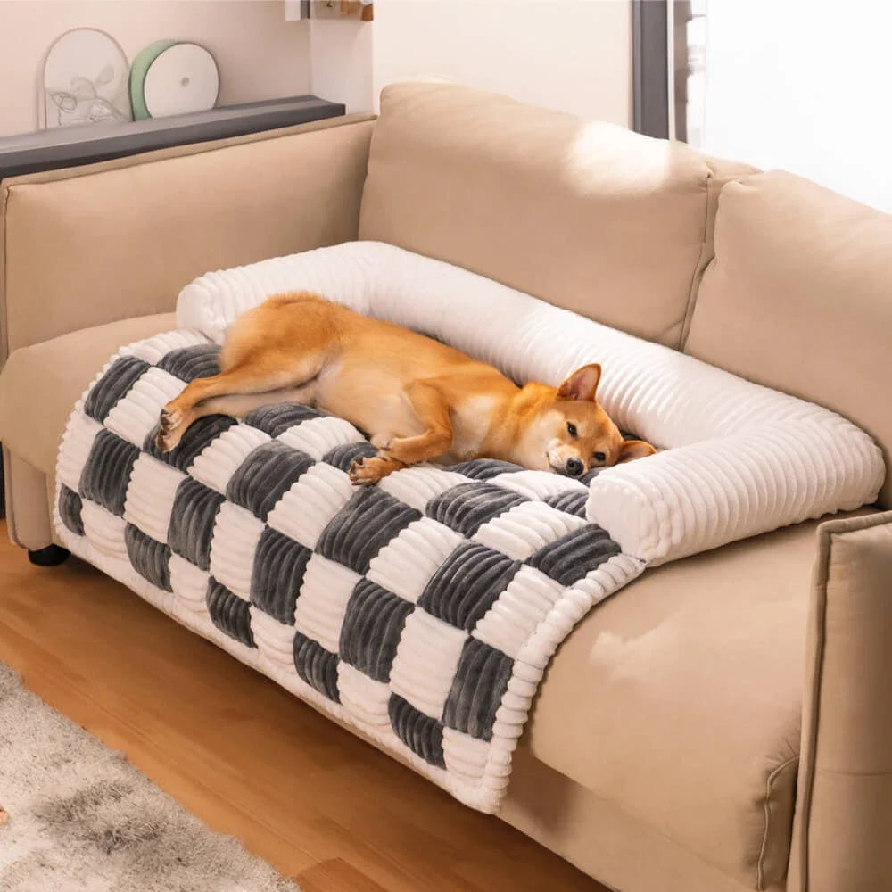 PawHaven Plush Dog Bed – Soft Couch & Cushion for Large Dogs and Cats